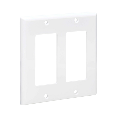 Tripp Lite Double-Gang Faceplate, Decora Style, Vertical, White, TAA — Being Shipped