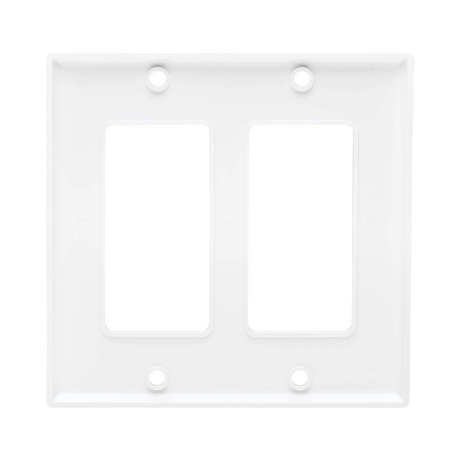 Tripp Lite Double-Gang Faceplate, Decora Style, Vertical, White, TAA — Being Shipped