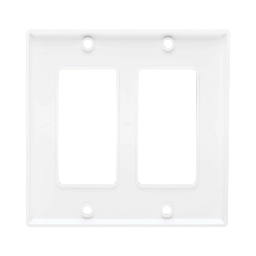 Tripp Lite Double-Gang Faceplate, Decora Style, Vertical, White, TAA — Being Shipped