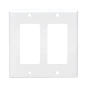 Tripp Lite Double-Gang Faceplate, Decora Style, Vertical, White, TAA — Being Shipped