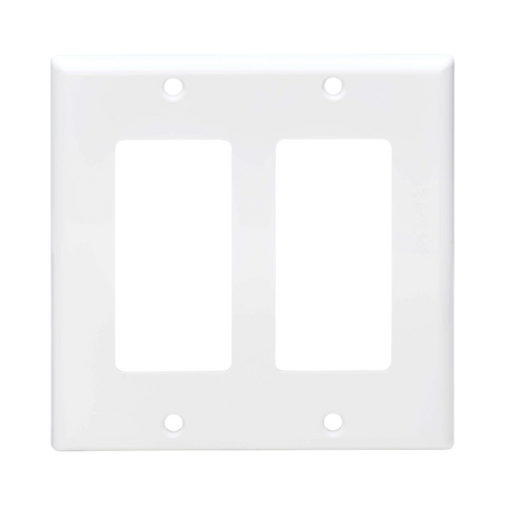 Tripp Lite Double-Gang Faceplate, Decora Style, Vertical, White, TAA — Being Shipped