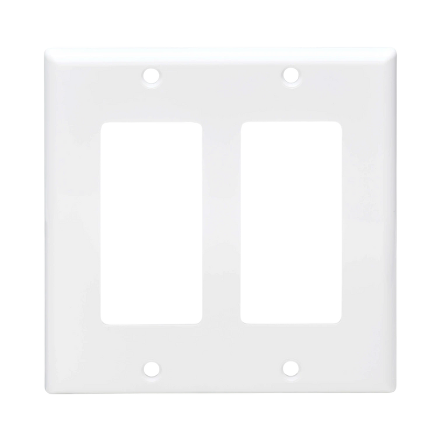 Tripp Lite Double-Gang Faceplate, Decora Style, Vertical, White, TAA — Being Shipped