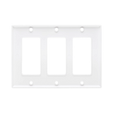 Tripp Lite Triple-Gang Faceplate, Decora Style, Vertical, White, TAA — Being Shipped