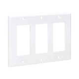 Tripp Lite Triple-Gang Faceplate, Decora Style, Vertical, White, TAA — Being Shipped