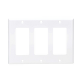 Tripp Lite Triple-Gang Faceplate, Decora Style, Vertical, White, TAA — Being Shipped