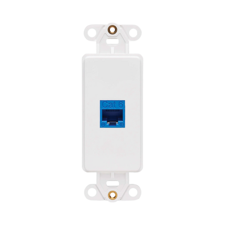 Tripp Lite Center Plate Insert, Decora Style, Vertical, 1 Port, TAA — Being Shipped