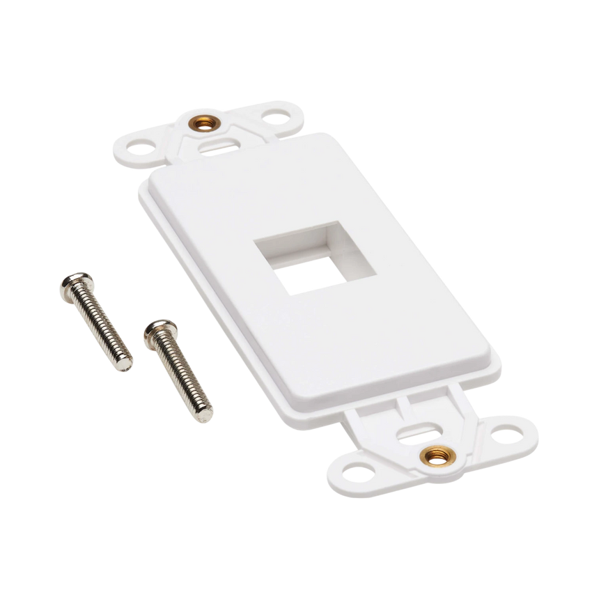 Tripp Lite Center Plate Insert, Decora Style, Vertical, 1 Port, TAA — Being Shipped