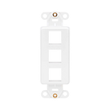 Tripp Lite Center Plate Insert, Decora Style, Vertical, 3 Ports, TAA — Being Shipped