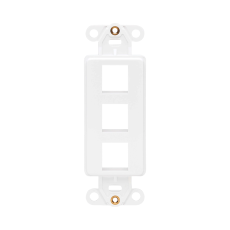 Tripp Lite Center Plate Insert, Decora Style, Vertical, 3 Ports, TAA — Being Shipped