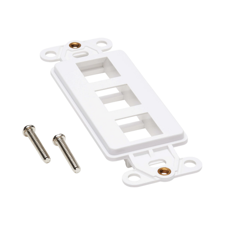 Tripp Lite Center Plate Insert, Decora Style, Vertical, 3 Ports, TAA — Being Shipped
