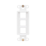 Tripp Lite Center Plate Insert, Decora Style, Vertical, 3 Ports, TAA — Being Shipped