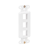 Tripp Lite Center Plate Insert, Decora Style, Vertical, 3 Ports, TAA — Being Shipped