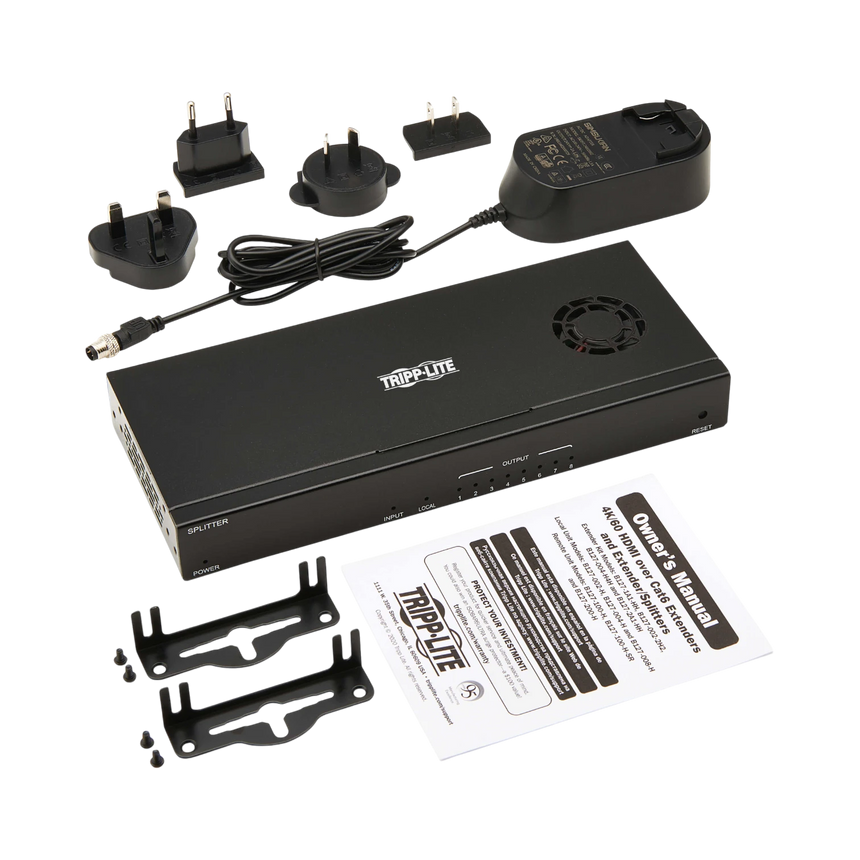 Tripp Lite 8-Port HDMI over Cat6 Splitter/Extender, Transmitter for Video/Audio, 4K 60 Hz, PoC, 125 ft., TAA — Being Shipped