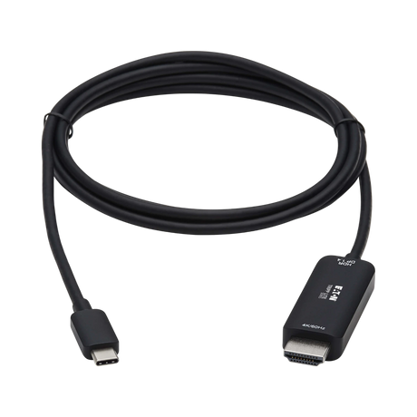 Tripp Lite USB-C to HDMI Active Adapter Cable (M/M), 4K 60 Hz, HDR, HDCP 2.2, DP 1.4 Alt Mode, Black, 6 ft. (1.8 m) — Being Shipped