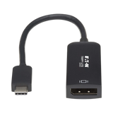 Tripp Lite USB-C to DisplayPort Active Adapter Cable with Equalizer (M/F), UHD 8K, HDR, DP 1.4, Black, 6 in. (15.2 cm) — Being Shipped