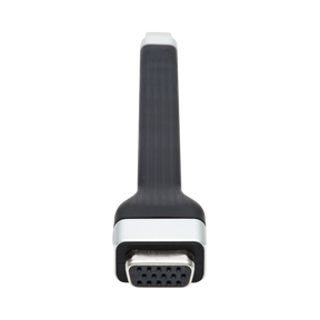 Tripp Lite USB-C to VGA Flat Adapter Cable (M/F), 1080p 60 Hz, Thunderbolt 3 Compatible, Black, 5 in. (12.7 cm) — Being Shipped