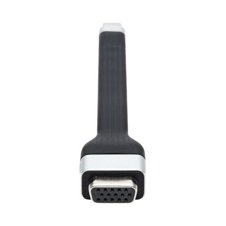Tripp Lite USB-C to VGA Flat Adapter Cable (M/F), 1080p 60 Hz, Thunderbolt 3 Compatible, Black, 5 in. (12.7 cm) — Being Shipped