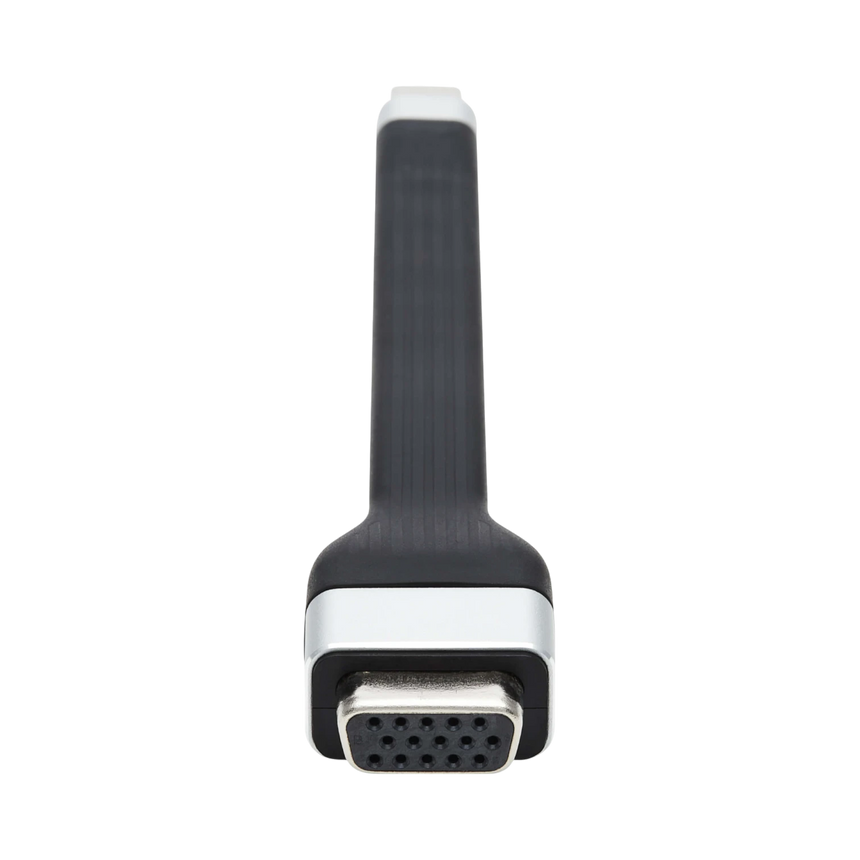 Tripp Lite USB-C to VGA Flat Adapter Cable (M/F), 1080p 60 Hz, Thunderbolt 3 Compatible, Black, 5 in. (12.7 cm) — Being Shipped