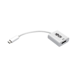 Tripp Lite USB-C to DisplayPort Active Adapter Cable with Equalizer (M/F), UHD 8K, HDR, DP 1.4, White, 6 in. (15.2 cm) — Being Shipped