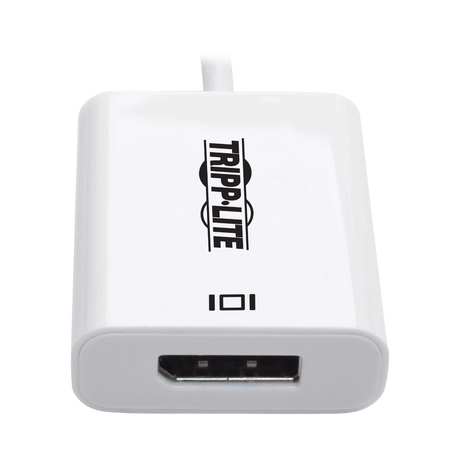 Tripp Lite USB-C to DisplayPort Active Adapter Cable with Equalizer (M/F), UHD 8K, HDR, DP 1.4, White, 6 in. (15.2 cm) — Being Shipped