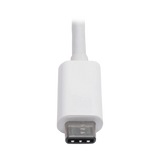 Tripp Lite USB-C to DisplayPort Active Adapter Cable with Equalizer (M/F), UHD 8K, HDR, DP 1.4, White, 6 in. (15.2 cm) — Being Shipped