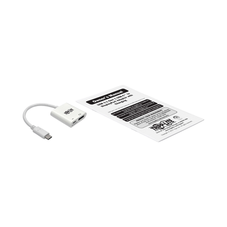 Tripp Lite USB-C to DisplayPort Active Adapter Cable with Equalizer (M/F), UHD 8K, HDR, 60W PD Charging, White, 6 in. (15.2 cm) — Being Shipped