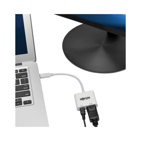 Tripp Lite USB-C to DisplayPort Active Adapter Cable with Equalizer (M/F), UHD 8K, HDR, 60W PD Charging, White, 6 in. (15.2 cm) — Being Shipped