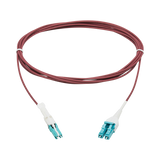 Tripp Lite 400G Duplex Multimode 50/125 OM4 Fiber Optic Cable (CS-PC/LC-PC), Round LSZH Jacket, Magenta, 3 m — Being Shipped