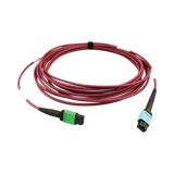 Tripp Lite 400G Multimode 50/125 OM4 Plenum Fiber Optic Cable, 16F MTP/MPO-APC to 24F MTP/MPO-UPC (F/F), Magenta, 5 m — Being Shipped
