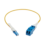 Tripp Lite 400G Duplex Singlemode 9/125 OS2 Fiber Optic Cable Adapter (CS-UPC/LC-UPC), M/F, Round LSZH Jacket, Yellow, 1 ft. — Being Shipped