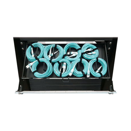 Tripp Lite Preloaded Fiber Panel, 1U, 8x LC/LC Duplex Cables (M/M), OM4 Multimode, 10 m (32.8 ft.) — Being Shipped
