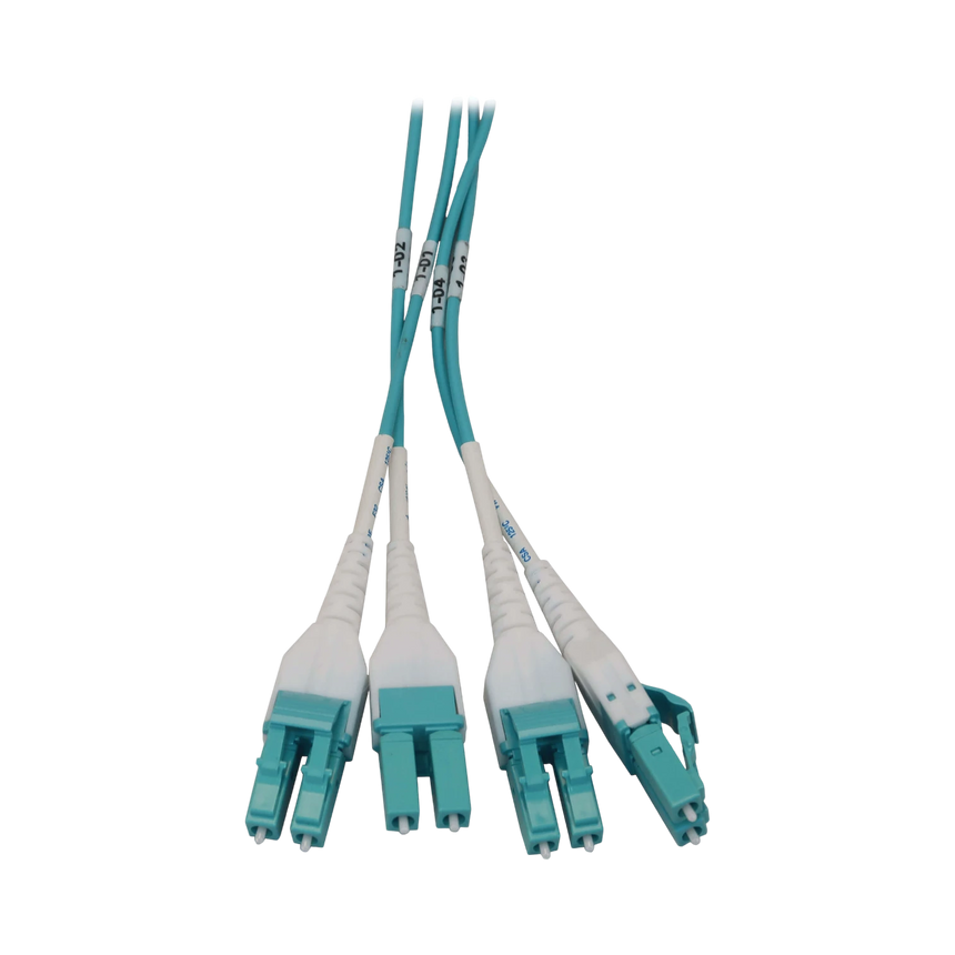 Tripp Lite Preloaded Fiber Panel, 1U, 6x (4x LC/LC Duplex M/M) 8F Trunk Cables, OM4 Multimode, 10 m (32.8 ft.) — Being Shipped
