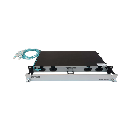 Tripp Lite Preloaded Fiber Panel, 1U, 6x (4x LC/LC Duplex M/M) 8F Trunk Cables, OM4 Multimode, 10 m (32.8 ft.) — Being Shipped