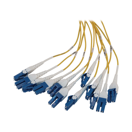 Tripp Lite Preloaded Fiber Panel, 1U, 2x (12x LC/LC Duplex M/M) 24F Trunk Cables, OS2 Singlemode, 20 m (65.6 ft.) — Being Shipped