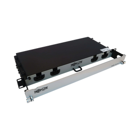 Tripp Lite Preloaded Fiber Panel, 1U, 4x (3x8F MTP/MPO-APC F/F) 24F Trunk Cables, OS2 Singlemode, 10 m (32.8 ft.) — Being Shipped