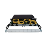 Tripp Lite Preloaded Fiber Panel, 1U, 4x (3x8F MTP/MPO-APC F/F) 24F Trunk Cables, OS2 Singlemode, 10 m (32.8 ft.) — Being Shipped