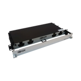 Tripp Lite Preloaded Fiber Panel, 1U - 2x (12F MTP/MPO-APC to 4x LC Duplex F/M) 8F Trunk Cables, OS2 Singlemode, 20 m (65.6 ft.) — Being Shipped