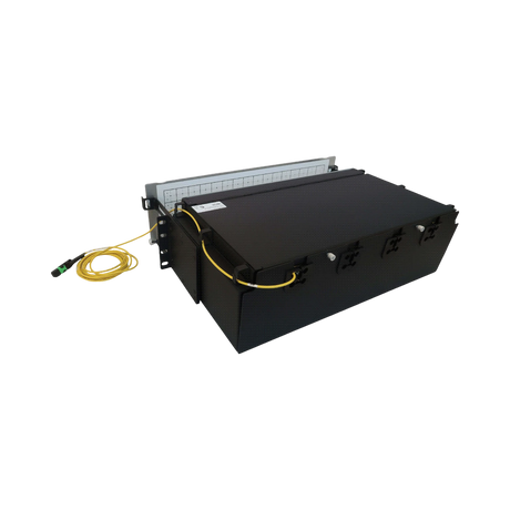 Tripp Lite Preloaded Fiber Patch Panel, 3U, 64x (12F MTP/MPO-APC to 4x LC Duplex F/F) 8F Trunk Cables, OS2 Singlemode, 3 m (9.8 ft.) — Being Shipped