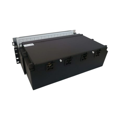 Tripp Lite Preloaded Fiber Patch Panel, 3U, 64x (12F MTP/MPO-APC to 4x LC Duplex F/F) 8F Trunk Cables, OS2 Singlemode, 3 m (9.8 ft.) — Being Shipped
