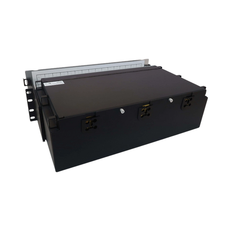 Tripp Lite Preloaded Fiber Patch Panel, 3U, 24x (12F MTP/MPO-APC to 4x LC Duplex F/F) 8F Trunk Cables, OS2 Singlemode, 10 m (32.8 ft.) — Being Shipped