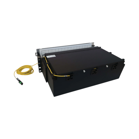 Tripp Lite Preloaded Fiber Patch Panel, 3U, 24x (12F MTP/MPO-APC to 4x LC Duplex F/F) 8F Trunk Cables, OS2 Singlemode, 10 m (32.8 ft.) — Being Shipped