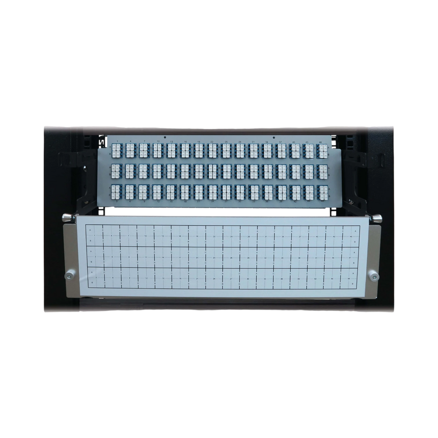 Tripp Lite Preloaded Fiber Patch Panel, 3U, 24x (12F MTP/MPO-APC to 4x LC Duplex F/F) 8F Trunk Cables, OS2 Singlemode, 10 m (32.8 ft.) — Being Shipped