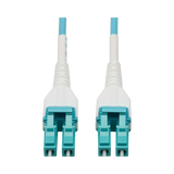 Tripp Lite 100G Duplex Multimode 50/125 OM4 Armored Fiber Optic Cable (LC/LC Duplex M/M), LSZH, Aqua, 30 m (98.4 ft.) — Being Shipped
