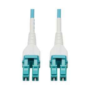 Tripp Lite 100G Duplex Multimode 50/125 OM4 Armored Fiber Optic Cable (LC/LC Duplex M/M), LSZH, Aqua, 30 m (98.4 ft.) — Being Shipped