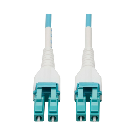 Tripp Lite 100G Duplex Multimode 50/125 OM4 Armored Fiber Optic Cable (LC/LC Duplex M/M), LSZH, Aqua, 30 m (98.4 ft.) — Being Shipped