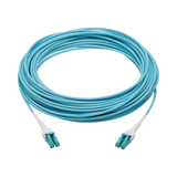 Tripp Lite 100G Duplex Multimode 50/125 OM4 Armored Fiber Optic Cable (LC/LC Duplex M/M), LSZH, Aqua, 30 m (98.4 ft.) — Being Shipped