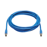 Tripp Lite M12 X-Code Cat6a 10G F/UTP CMR-LP Shielded Ethernet Cable (M/M), IP68, PoE, Blue, 10 m (32.8 ft.), TAA — Being Shipped