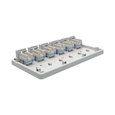 Tripp Lite Pre-Configured Unshielded Cat6 6-Port Surface-Mount Box, 110 IDC, RJ45, White — Being Shipped