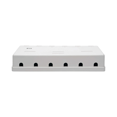 Tripp Lite Pre-Configured Unshielded Cat6 6-Port Surface-Mount Box, 110 IDC, RJ45, White — Being Shipped