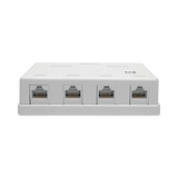 Tripp Lite Pre-Configured Unshielded Cat6 4-Port Surface-Mount Box, 110 IDC, RJ45, White — Being Shipped